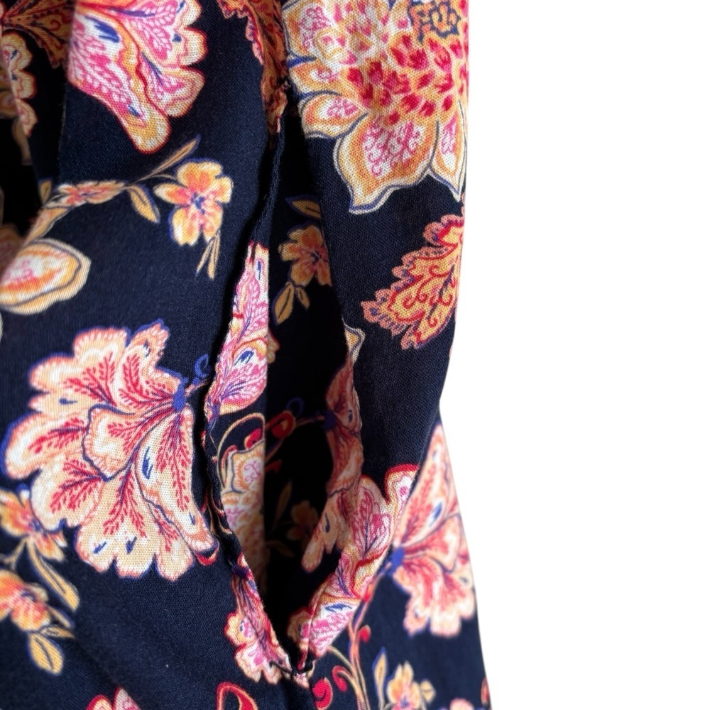 Old-Navy Tie-Shoulder Floral Print All Day Midi Swing Dress Size Small Casual - Picture 7 of 14